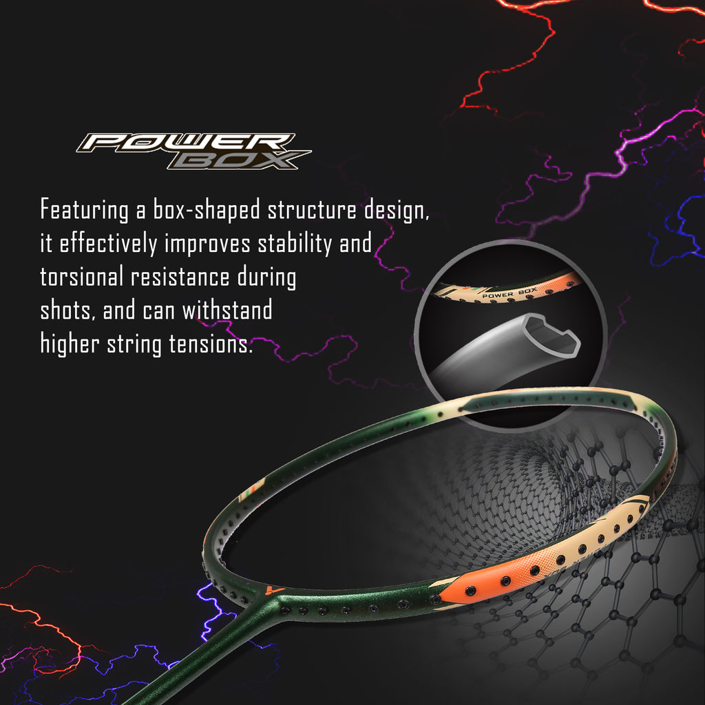 VICTOR Thruster TK-HMR Light-V Professional Badminton Racket – 5U/6U, Head Heavy, Slightly Stiff