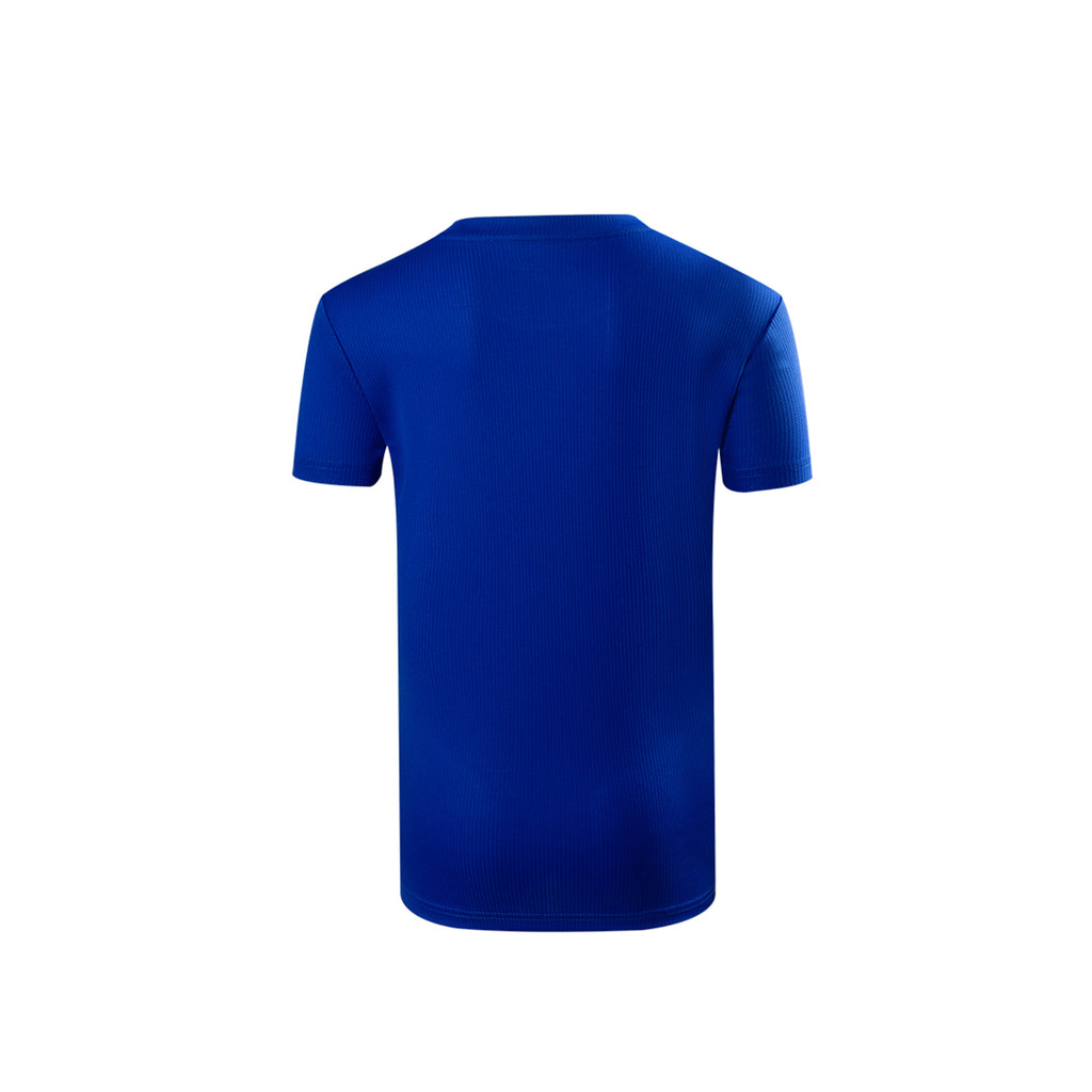 VICTOR T-42050/F Junior Sports T-Shirt – 100% Polyester, Lightweight & Breathable, Blue