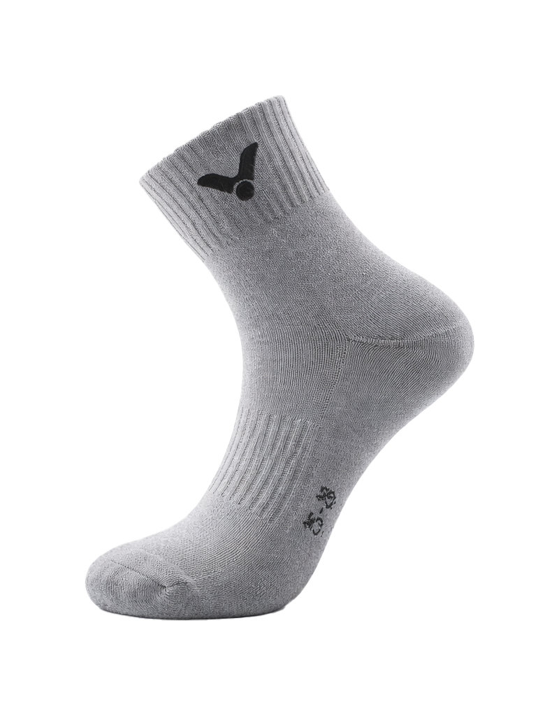 VICTOR Mid-Calf Socks SK152-3 – Pack of 3 Sports Socks (Grey, Black & White)