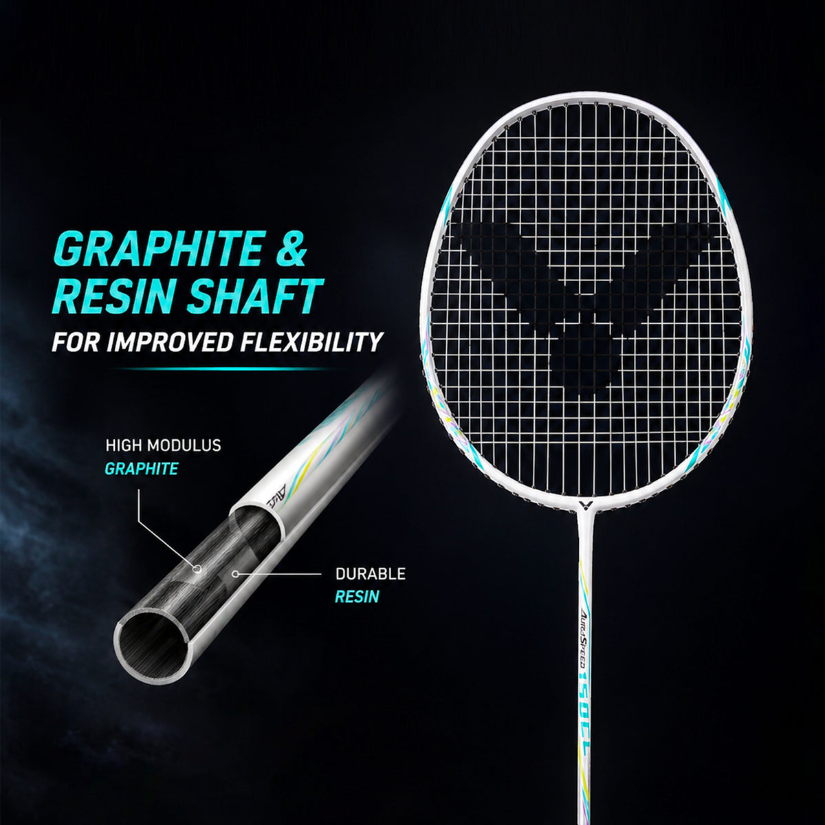 VICTOR AURASPEED ARS-150CL  Pre-Strung Aluminum Racket | G5 Grip