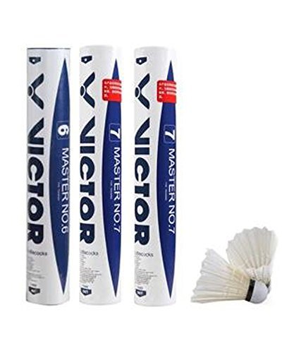 VICTOR Master No 7 Duck Feather Shuttlecock  & Composite Cork - 12Pcs