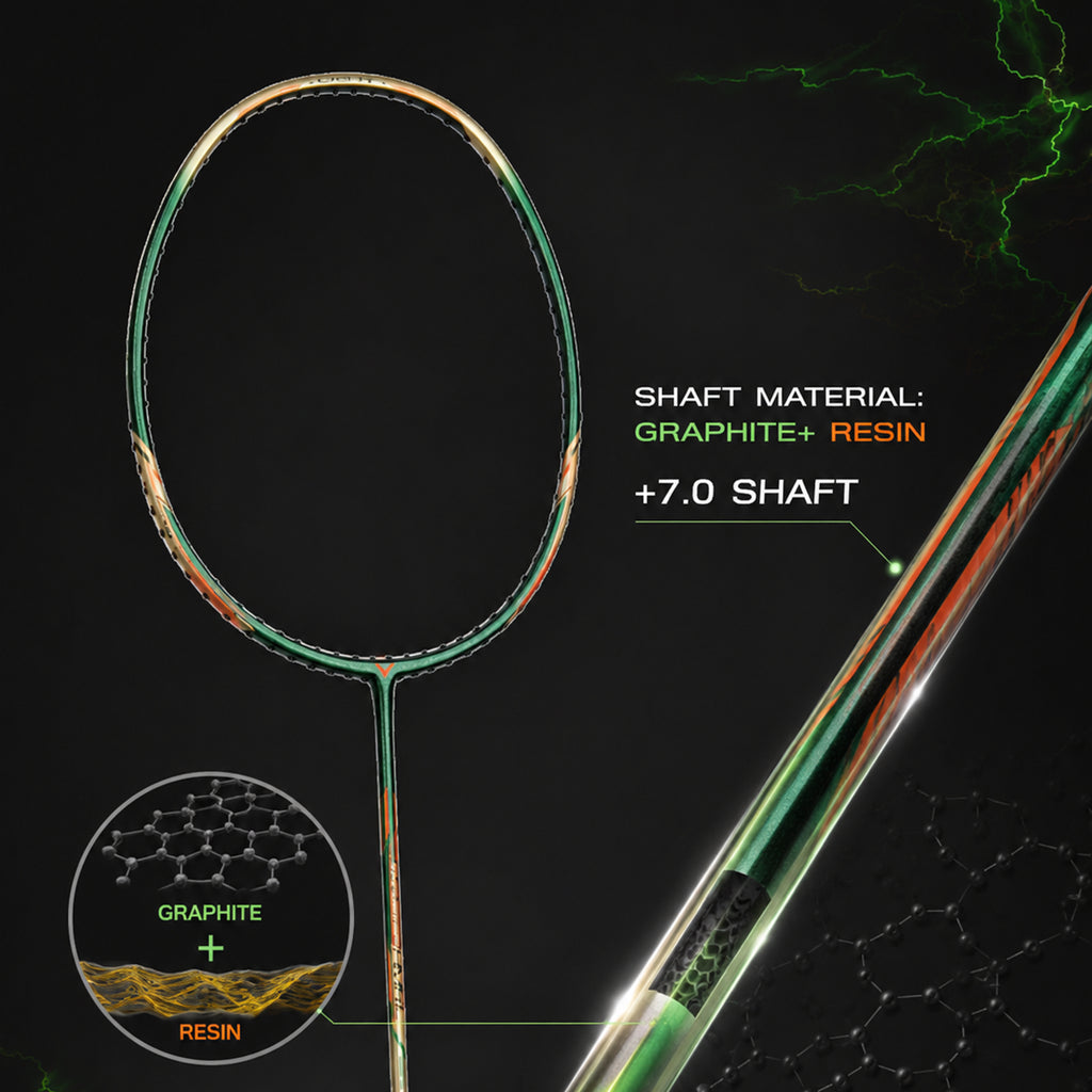 VICTOR Thruster TK-HMR Light-V Professional Badminton Racket – 5U/6U, Head Heavy, Slightly Stiff