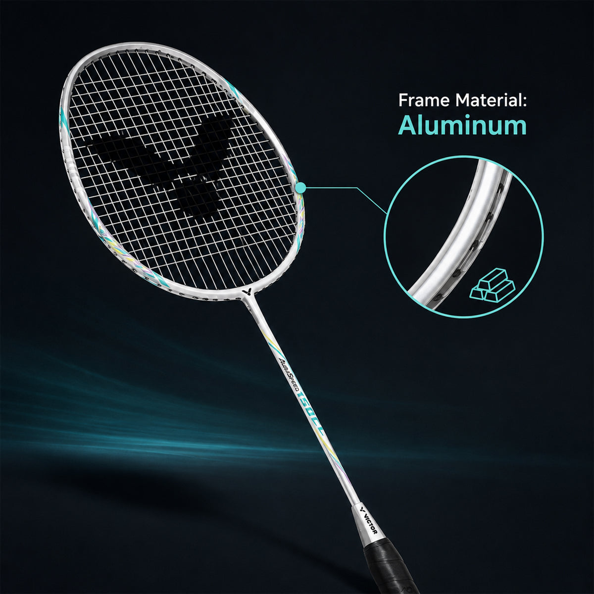 VICTOR AURASPEED ARS-150CL  Pre-Strung Aluminum Racket | G5 Grip