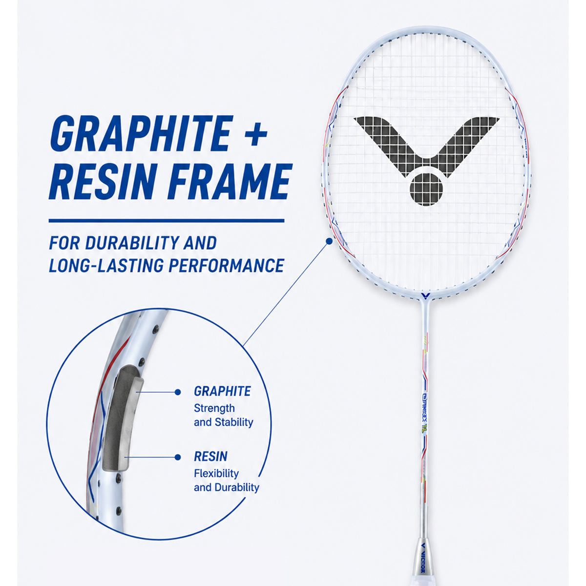 VICTOR DriveX DX-1L-V Strung Professional Lightweight  Racket