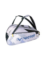 VICTOR 6-Piece Racket Bag BR6219 – Polyester, 75x24x32 cm | Blueprint, Cockatoo Green & June Bug | Racket & Shoe Compartments