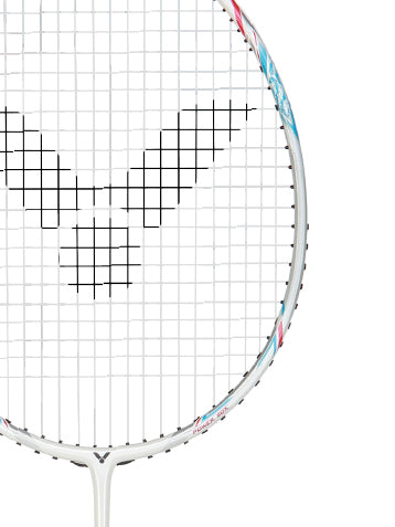 VICTOR Thruster TK-220HII Badminton Racket 4U G6 Strung – High Tension 35 lbs, Graphite Frame, Power & Speed