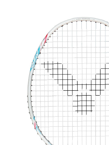 VICTOR Thruster TK-220HII Badminton Racket 4U G6 Strung – High Tension 35 lbs, Graphite Frame, Power & Speed