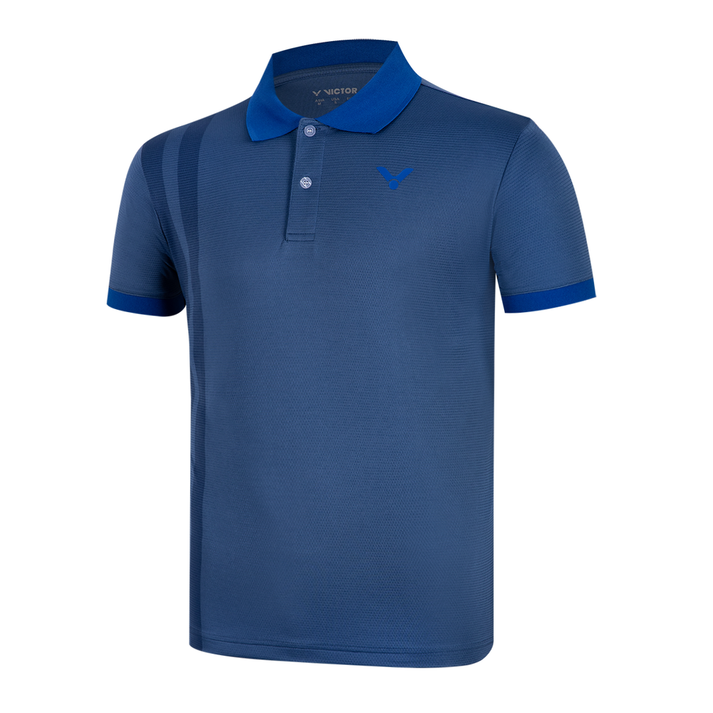 VICTOR S-59141 Unisex Polo T-Shirt – Premium Polyester, Breathable & Quick-Dry Sportswear (Available in Two Colour -Navy Blue & Black)