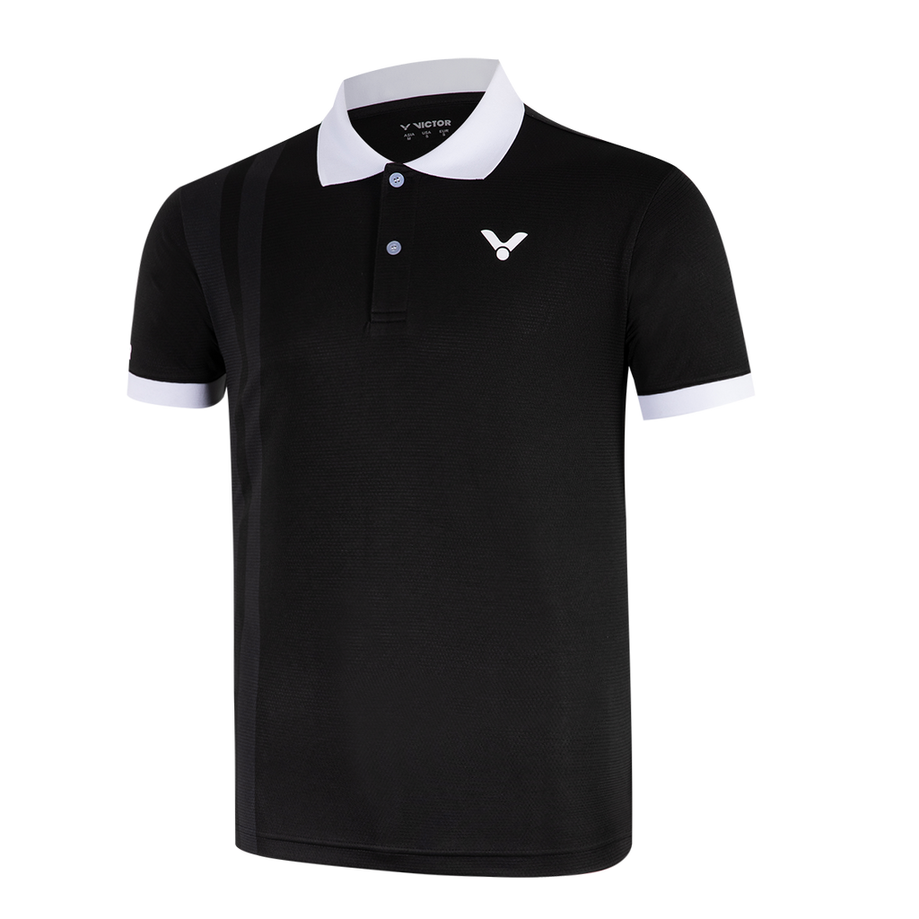 VICTOR S-59141 Unisex Polo T-Shirt – Premium Polyester, Breathable & Quick-Dry Sportswear (Available in Two Colour -Navy Blue & Black)