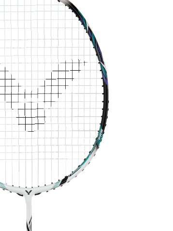VICTOR Thruster TK-220HII Badminton Racket 4U G6 Strung – High Tension 35 lbs, Graphite Frame, Power & Speed