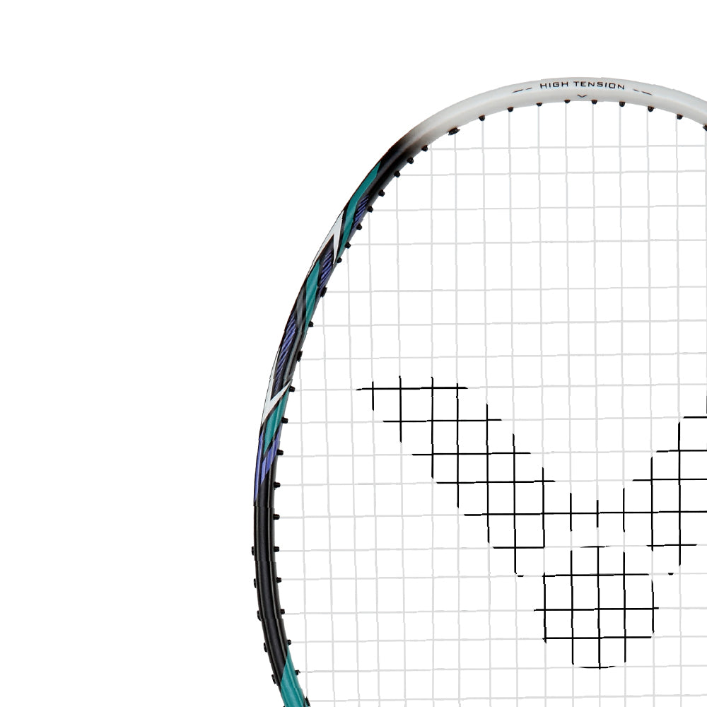 VICTOR Thruster TK-220HII Badminton Racket 4U G6 Strung – High Tension 35 lbs, Graphite Frame, Power & Speed