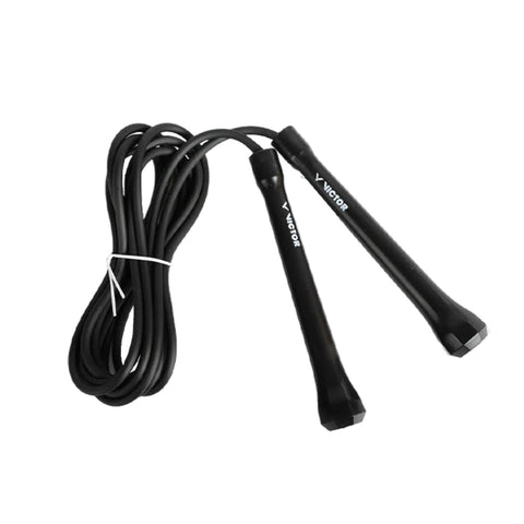 VICTOR Jump Rope SP653– 280 cm PVC Skipping Rope with ABS Handles, Available in Black & Light Blue
