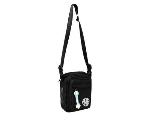 VICTOR x Dragon Ball Z Sling Bag BG5939DBZ J | PU Leather | Detachable & Adjustable Strap | Compact 12x5x16cm | Black | Anime-Inspired Design