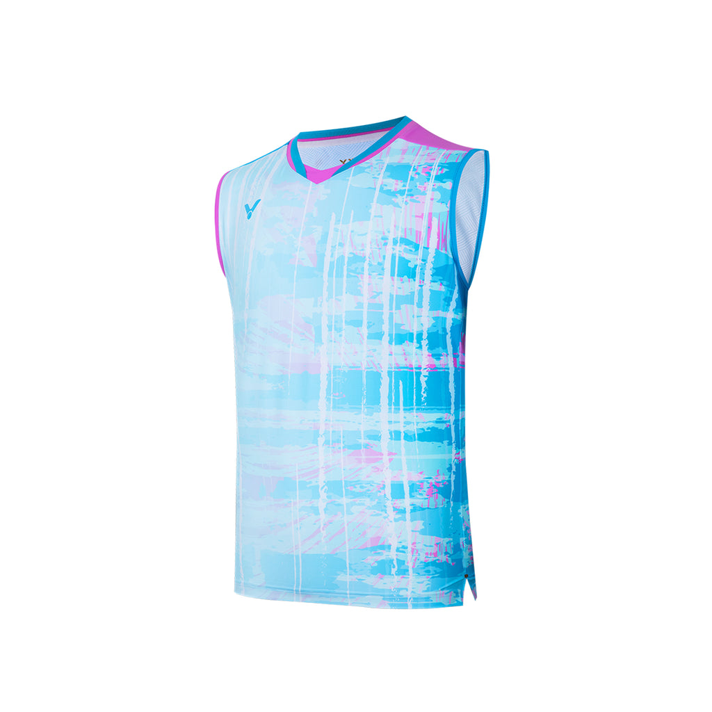 VICTOR T-45003 Unisex Tournament Series Sleeveless T-Shirt | 100% Polyester | Lightweight Breathable Performance Sportswear