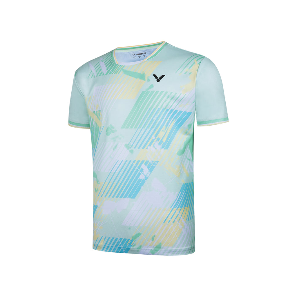 Victor T-50014 Unisex Polyester T-Shirt | Lightweight Sports Tee | Breathable Casual Wear | Available in Patel Green & Purple