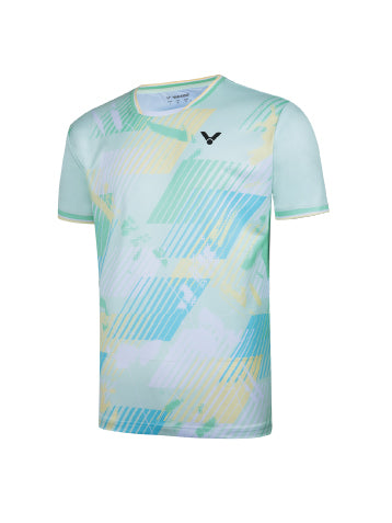 Victor T-50014 Unisex Polyester T-Shirt | Lightweight Sports Tee | Breathable Casual Wear | Available in Patel Green & Purple