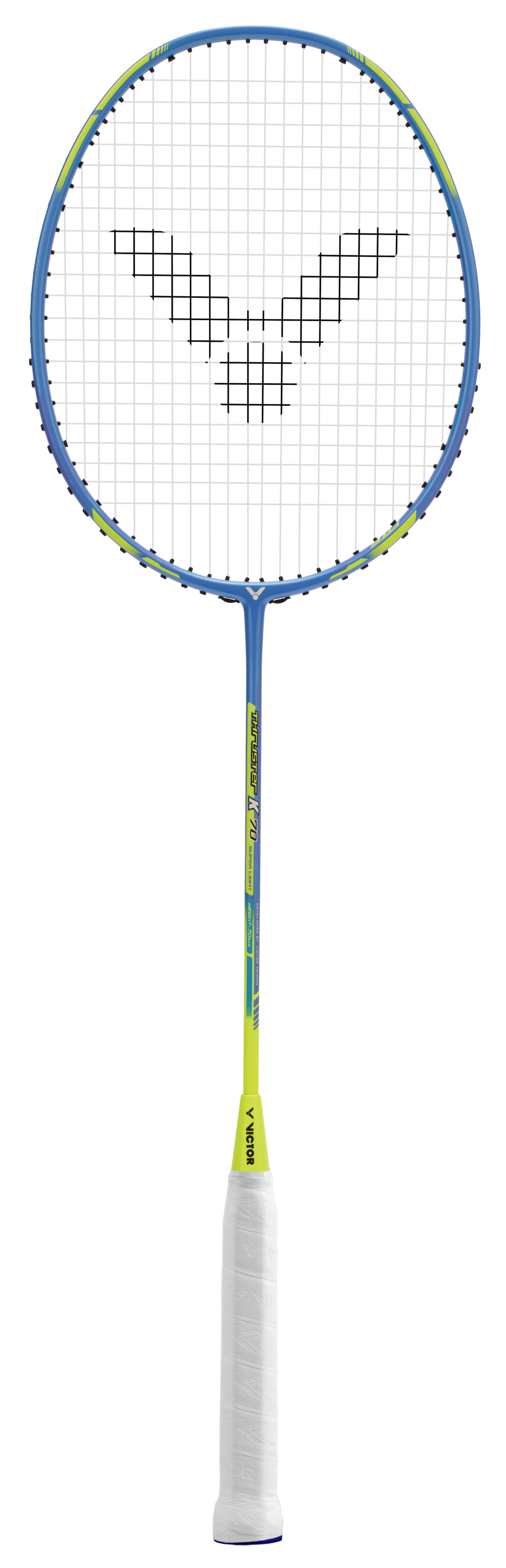 Victor Thruster TK-70 Badminton Racket | 70g Lightweight, Stiff Shaft, G6 Grip (Strung)