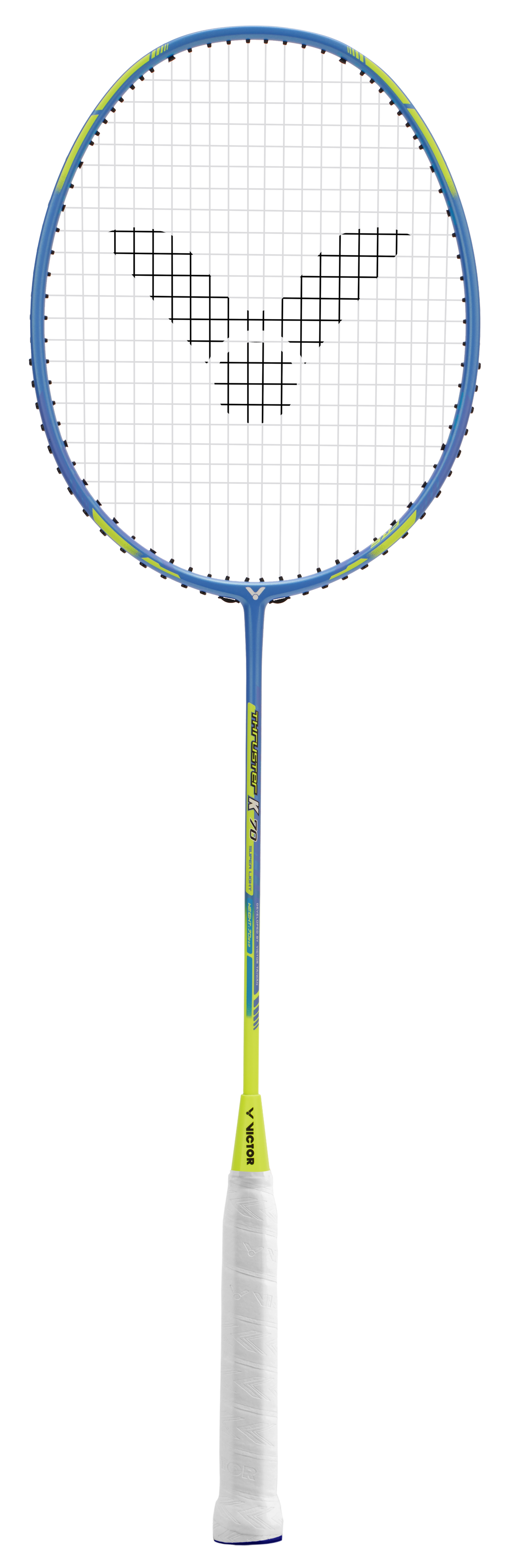 Victor Thruster TK-70 Badminton Racket | 70g Lightweight, Stiff Shaft, G6 Grip (Strung)