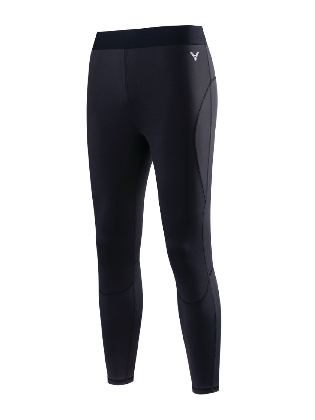 VICTOR Polyester Unisex Compression Pants P-35809 – Black | Lightweight, Breathable, Performance Activewear