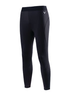 VICTOR Polyester Unisex Compression Pants P-35809 – Black | Lightweight, Breathable, Performance Activewear
