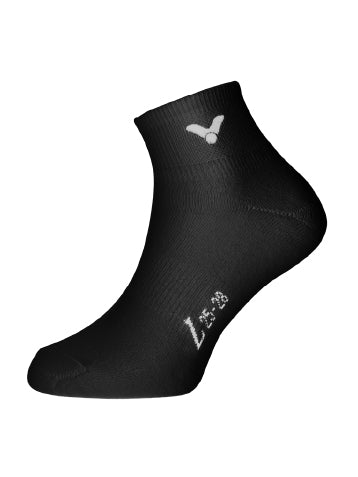 Victor Ankle Socks SK145 | Unisex Sports Socks, White & Black (Size L)- Pair of 2 Socks