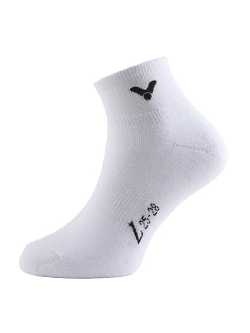 Victor Ankle Socks SK145 | Unisex Sports Socks, White & Black (Size L)- Pair of 2 Socks