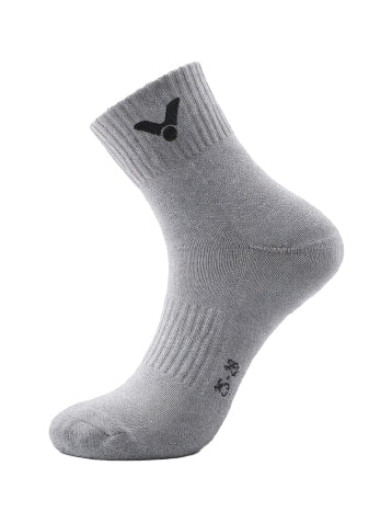 VICTOR Mid-Calf Socks SK152-3 – Pack of 3 Sports Socks (Grey, Black & White)