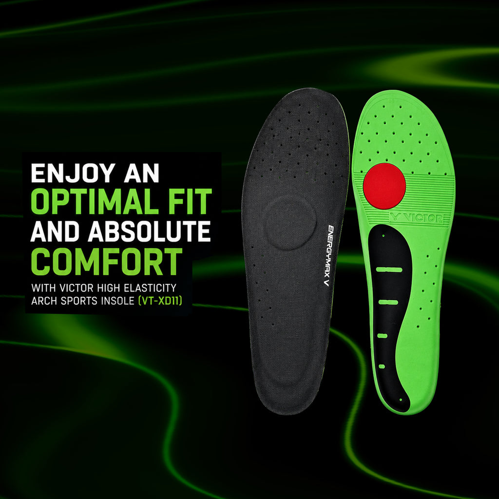 VICTOR VT-XD11 Badminton Shoe Insole – Advanced ENERGYMAX3.0 Shock Absorbing, Anti-Slip & High Comfort Support Insole