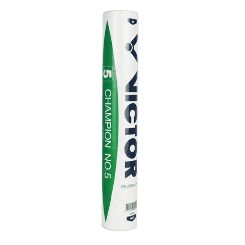 VICTOR Champion No 5 Duck Feather Shuttlecock & Composite Cork- 12Pcs
