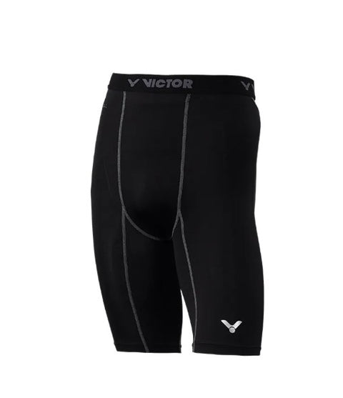 VICTOR SP202 Compression Unisex Shorts – Available in Two Colours White/Black | Antistatic, Odourless, Antibiotic, Perfect DRY, Dyna Span Stretch (S–2XL)